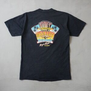 Vintage Belton Harley Davidson T-Shirt Large Mens 80s Black Key West Florida Tee